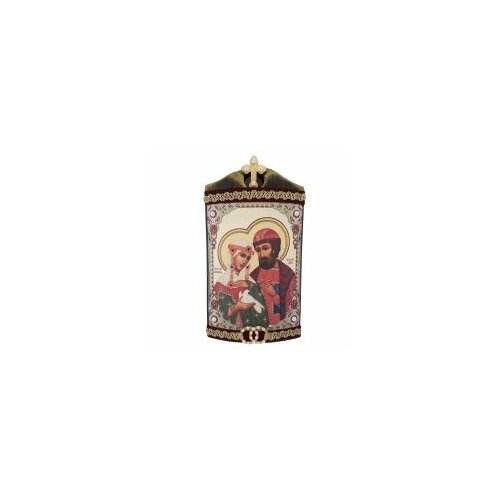 Икона дерево печать на холсте Петр и Феврония со стразами #103974 петр и феврония муромские со святыми икона на холсте