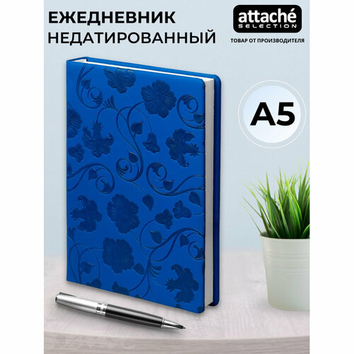 Ежедневник недатированный Attache Selection Campanula, А5, 160 л, синий