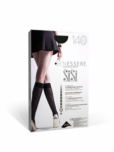 Гольфы женские компрессионные SiSi BenEssere 140 den, степень компрессии 1 цвет Nero размер 5 (XL)