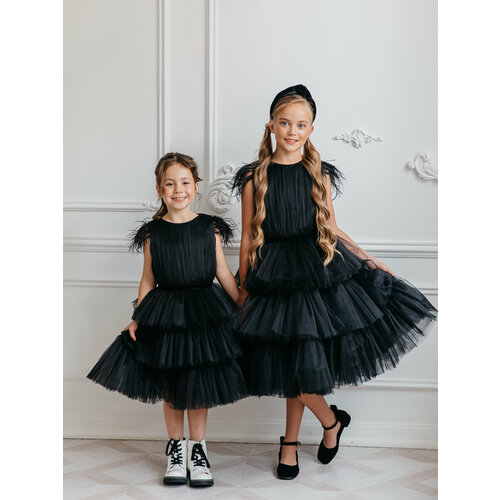 Платье, размер 98-104, черный