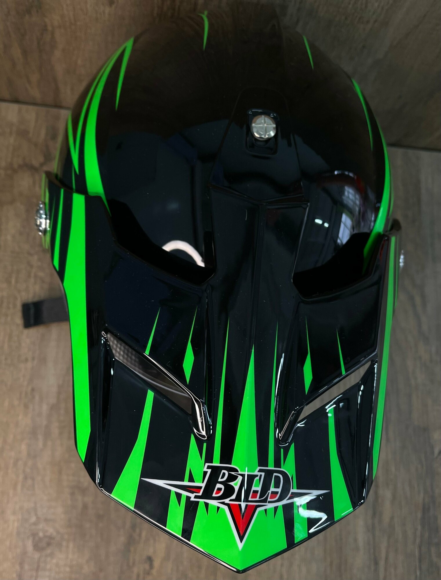 Мотошлем "BLD-819" - кроссовый шлем XS от бренда BLD зеленый