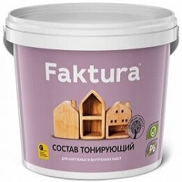 Состав Тонирующий Faktura 0.9л Золотой Дуб Универсальный для Древесины с Защитой от Биопоражений.