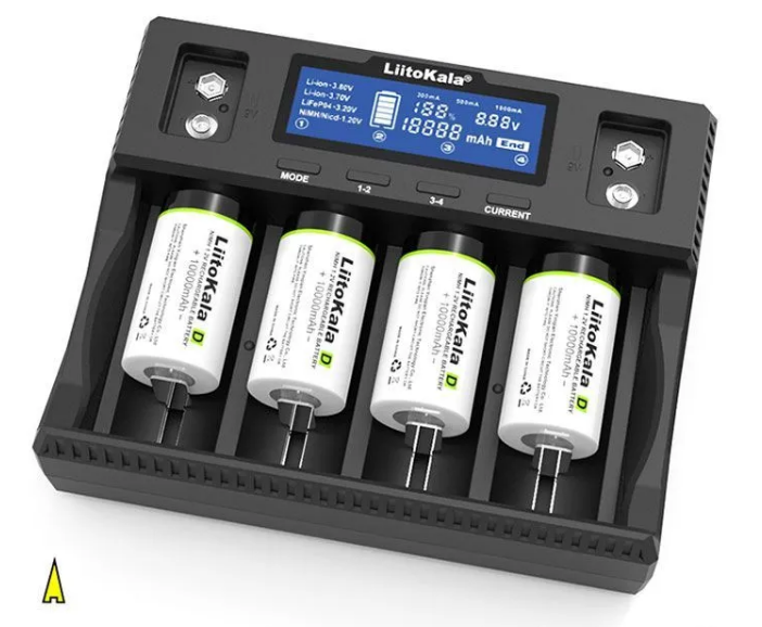 Зарядное устройство Liitokala Lii-D4XL ( для 4-x 32700-10440 , Li-ion/NiMh, ток заряда 1/2A, LCD, показывает вольтаж, ёмкость) — фото 3