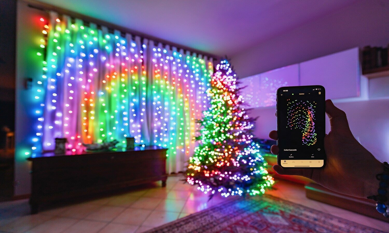 Световая гирлянда новогодняя Twinkly TWW400SPP-TEU 3 м разноцветный/RGB - фото №8