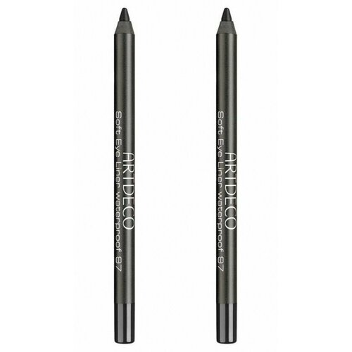 карандаш для глаз make up secret waterproof eye liner 4 гр ARTDECO Карандаш для век Водостойкий, тон 97, Чёрный, 1,2 г, 2 штуки