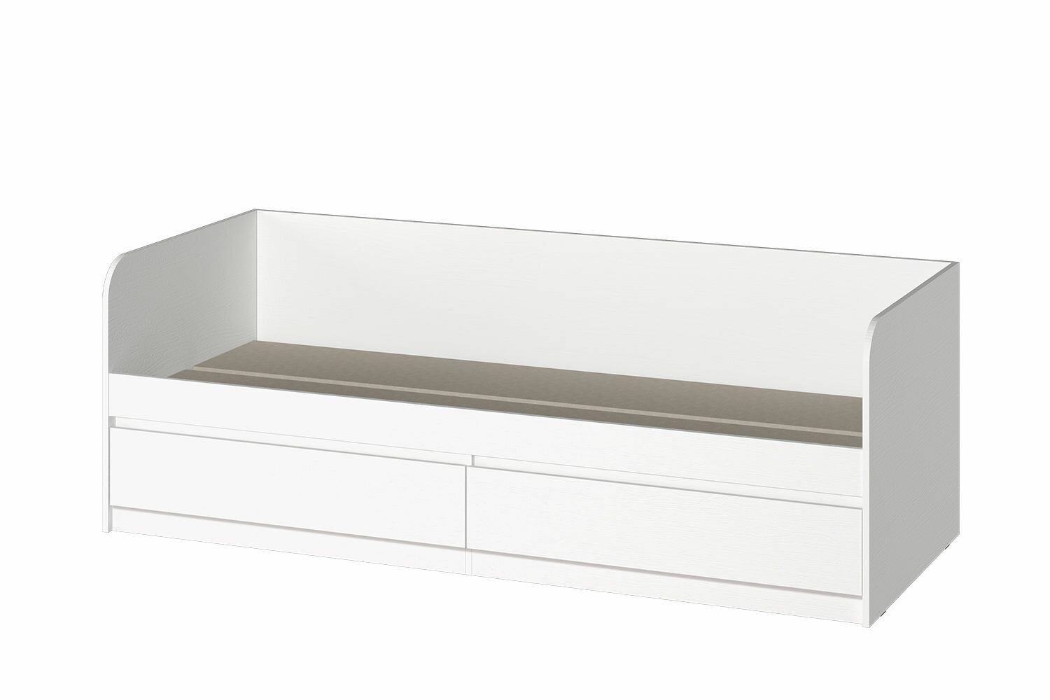 фото Кровать односпальная "Хилтон" 0,8х2,0 Белый текстурный