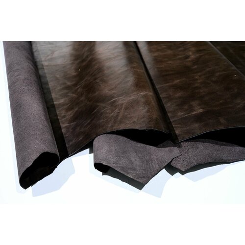 Кожа натуральная в листах. Пулл-ап скарлет. А4. Тёмно-коричневый