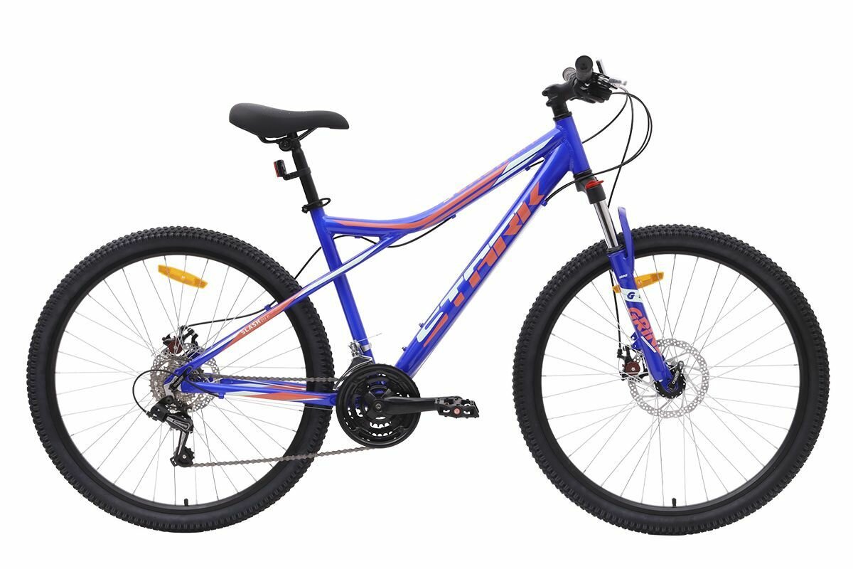 Велосипед Stark Slash 27.1 D (2024) 14.5" насыщенный синий /мятный, красный