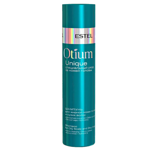 Шампунь для жирной кожи головы и сухих волос OTIUM UNIQUE (250 мл) estel шампунь otium volume для объема сухих волос 250 мл