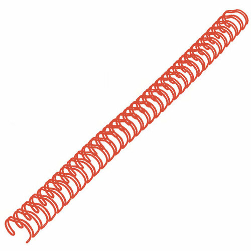 Спираль для переплета, пружин набор металлических для брошюровки, 11 мм (7/16), красная, 90 листов.