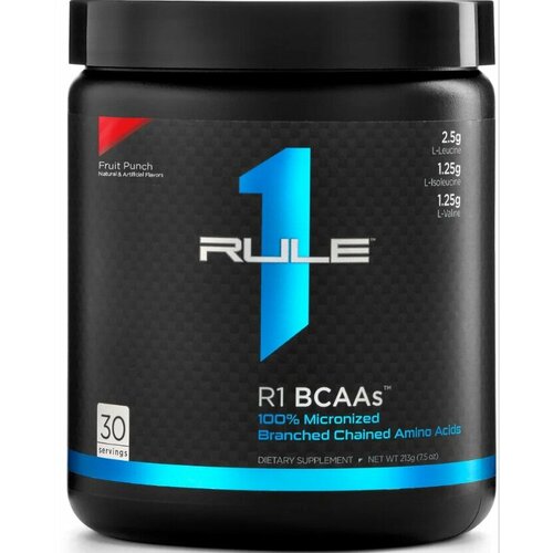 R1 BCAAs Rule 1 (222 гр) - Ежевика r1 train bcaas electrolytes rule 1 450 гр ежевика