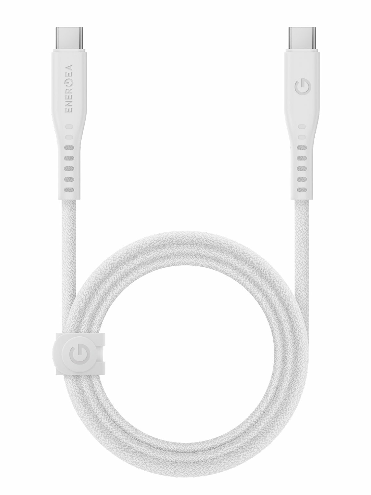 Кабель EnergEA FLOW USB-C to USB-C PD240W 5A White 1.5 метра (CBL-FLCC-WHT150M)