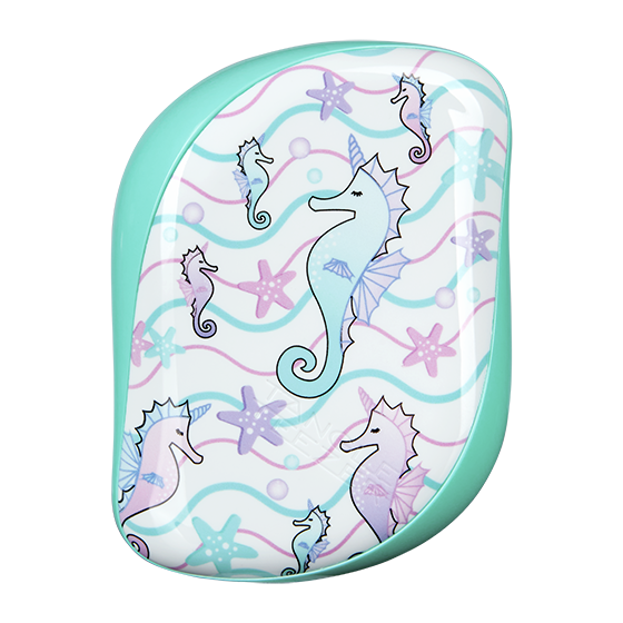 Расческа Tangle Teezer Compact Styler Sea Unicorns, массажная щетка для распутывания волос, 9 см