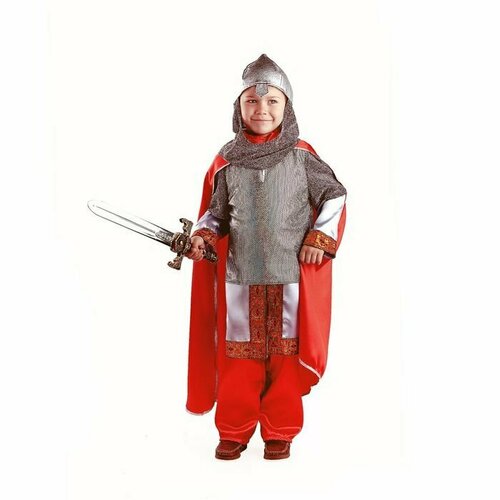 фото Карнавальный костюм «богатырь», текстиль, размер 26, рост 104 см батик