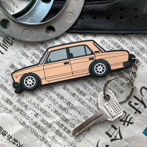 фото Брелок resource stickers, гладкая фактура, lada (ваз), темно-бежевый