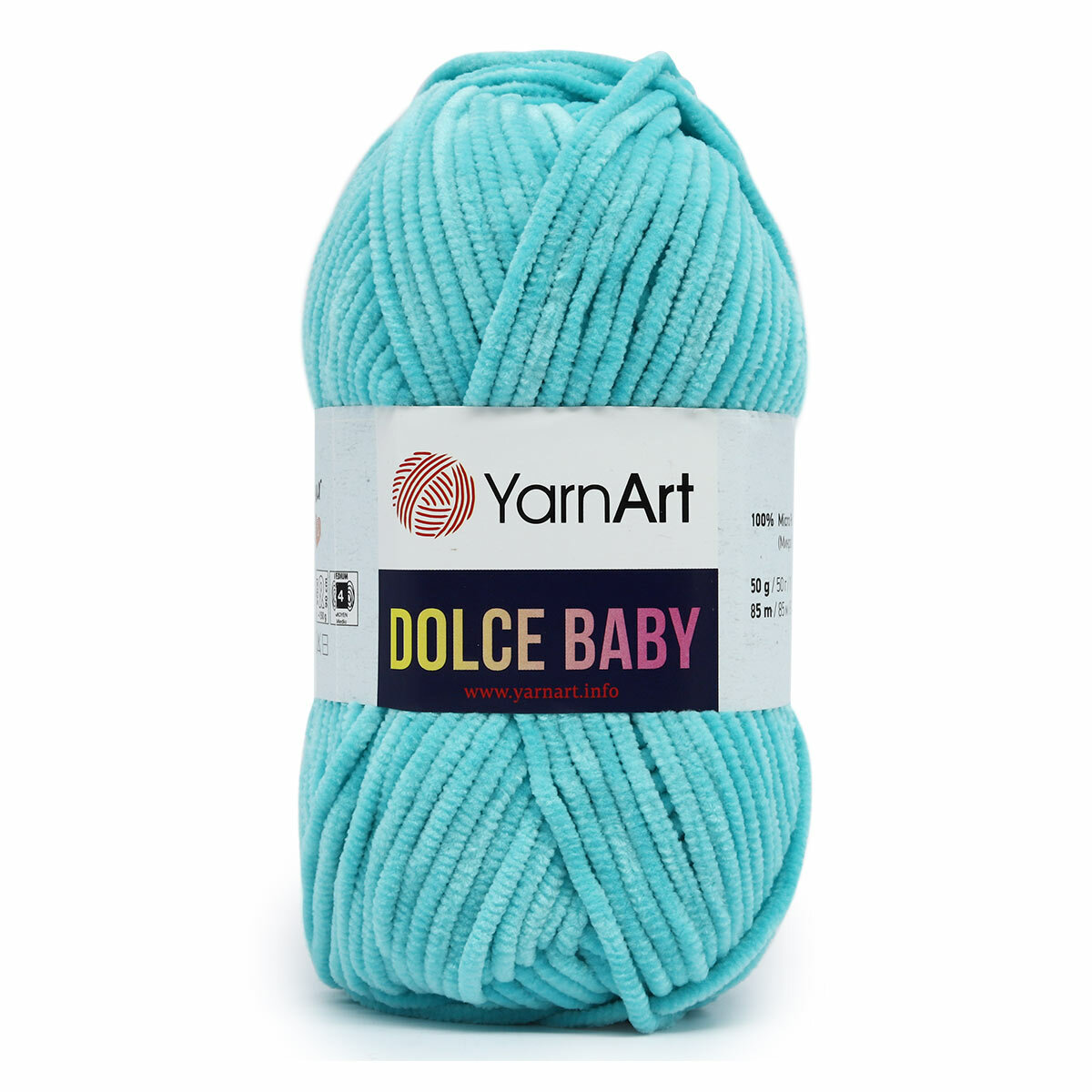 Пряжа для вязания YarnArt 'Dolce Baby', 50г, 85м (100% микрополиэстер) (746 бирюзовый), 5 мотков