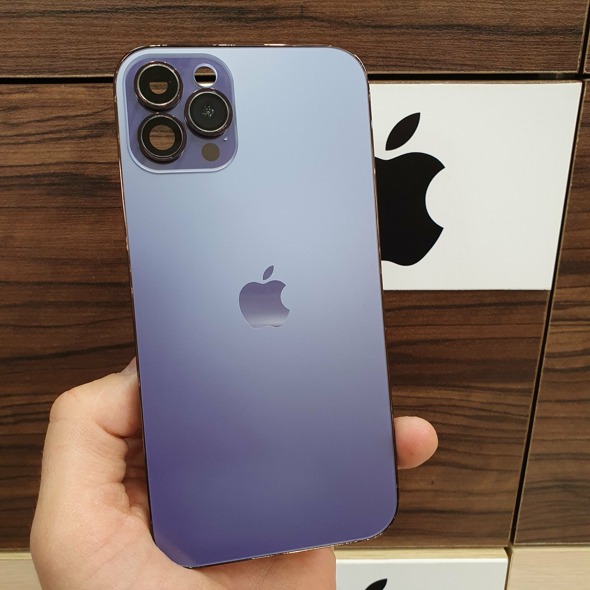 Корпус для iPhone 11 в стиле iPhone 14Pro (цвет: Феолетовый)