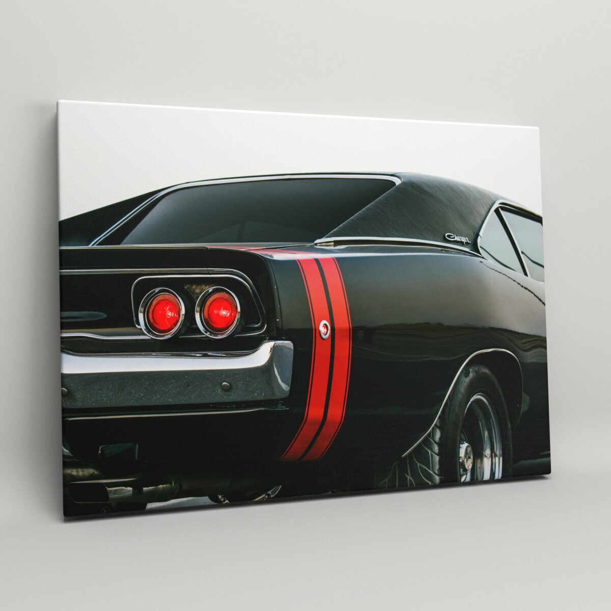Картина на холсте (интерьерный постер) "Dodge Charger - Додж Чарджер", с деревянным подрамником, размер 60x45 см