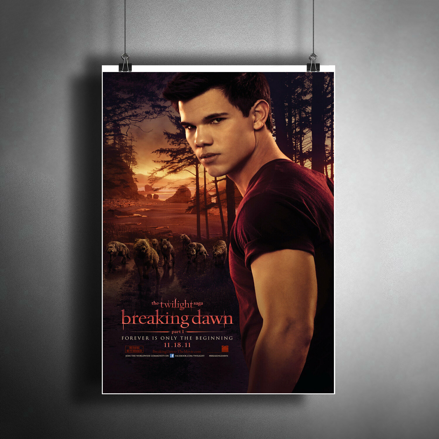 Постер плакат для "Фильм: Сумерки. Рассвет: Часть 1. The Twilight Saga: Breaking Dawn. Part 1. Вампиры Бэлла и Эдвард" / A3 (297 x 420 мм)