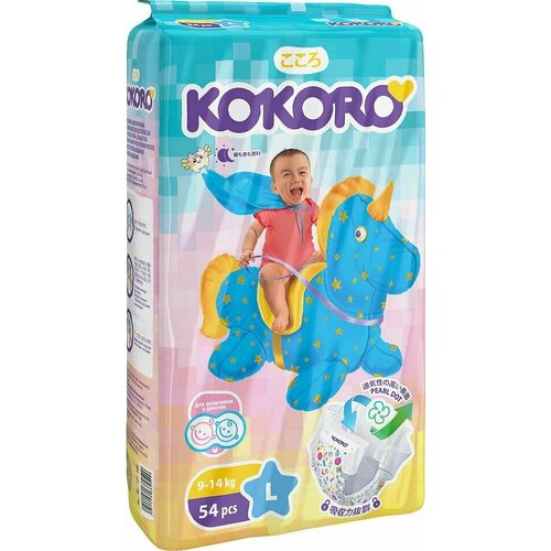 Подгузники Kokoro Maxi L 9-14кг 54шт