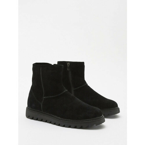 Угги Valser, натуральный велюр, полнота 7, нескользящая подошва, размер 41, черный