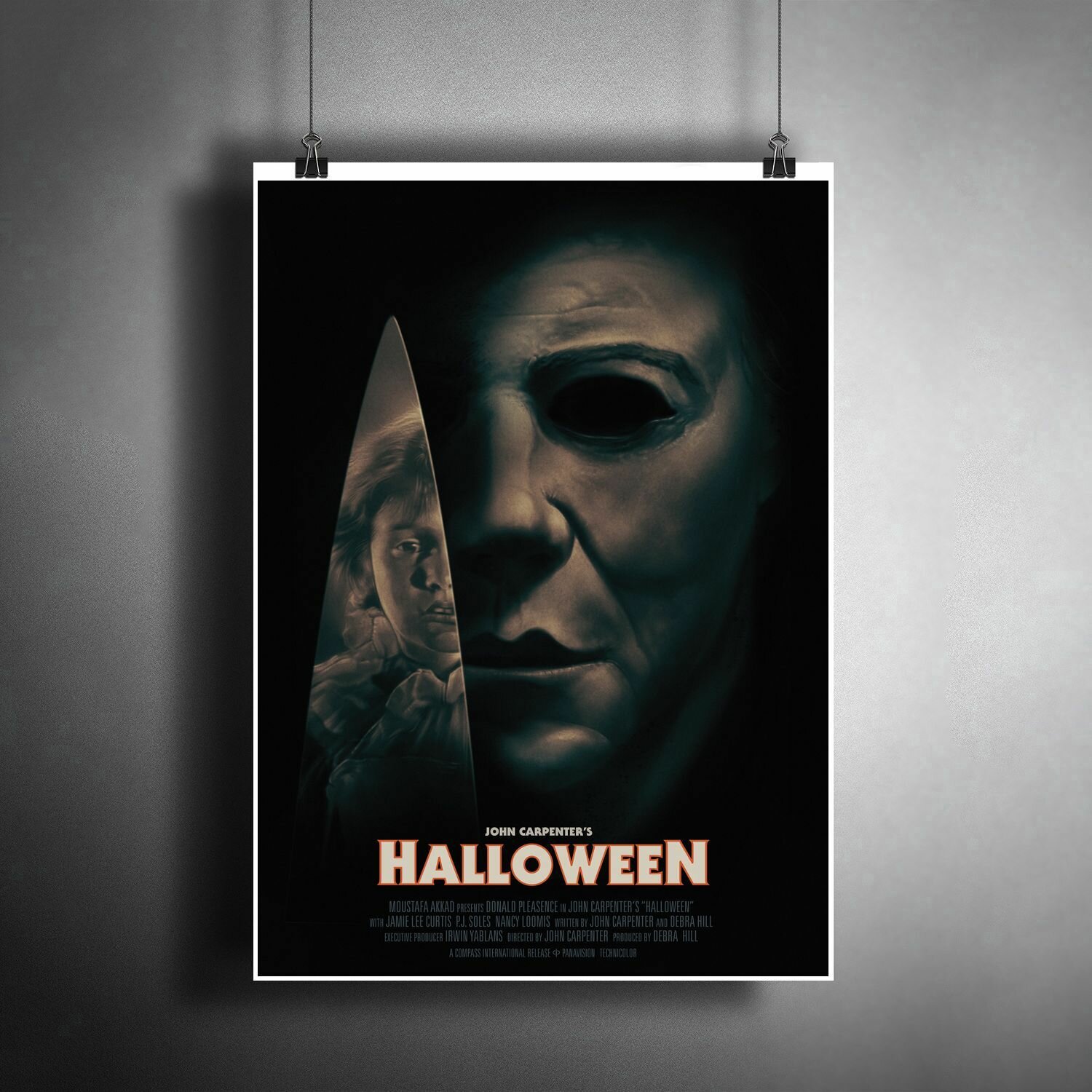 Постер плакат "Хэллоуин фильм ужасов. Майкл Майерс" / Декор дома, офиса, комнаты, квартиры, детской A3 (297 x 420 мм)