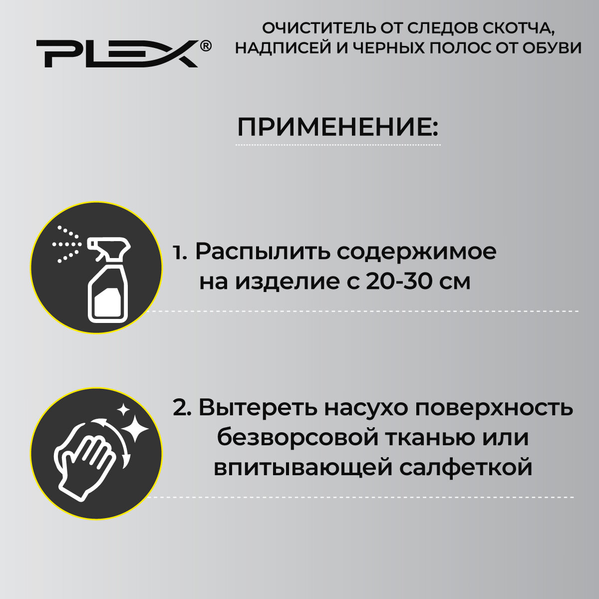 Очиститель от следов скотча, надписей и черных полос от обуви STOP Вандал PLEX 500 мл