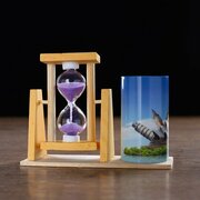 Песочные часы "Достопримечательности", сувенирные, с карандашницей, 12.5 х 4.5 х 9.3 см, микс 472712 (комплект из 5 шт)