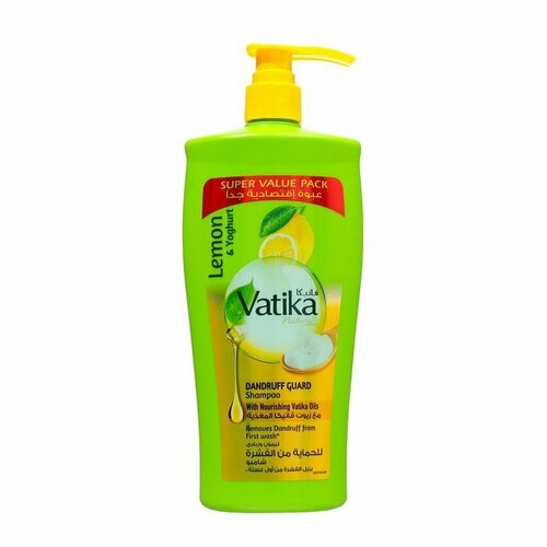 Шампунь для волос Dabur VATIKA Naturals Dandruff Guard Против перхоти с дозатором, 600 мл (комплект из 2 шт)