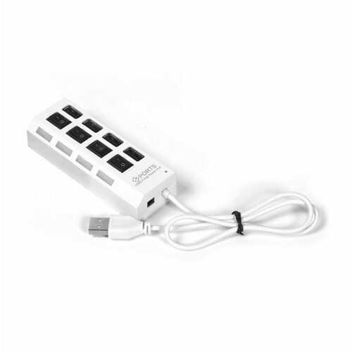 Переходник USB HUB Smartbuy на 4 порта (SBHA-7204-W) белый