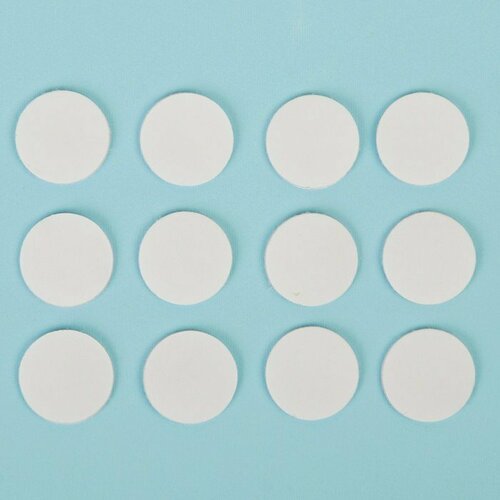 Липучка на клеевой основе «Круг», набор 12 шт, размер 1 шт. 3 см (комплект из 26 шт)