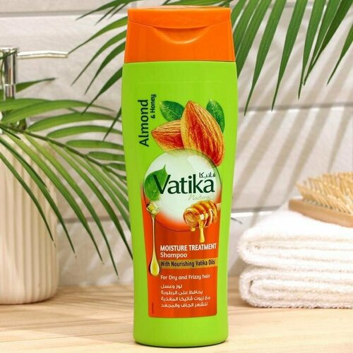 Шампунь для волос Dabur VATIKA Naturals Moisture Treatment увлажняющий, 400 мл (комплект из 2 шт) кондиционер для волос dabur vatika naturals moisture treatment увлажняющий 200 мл