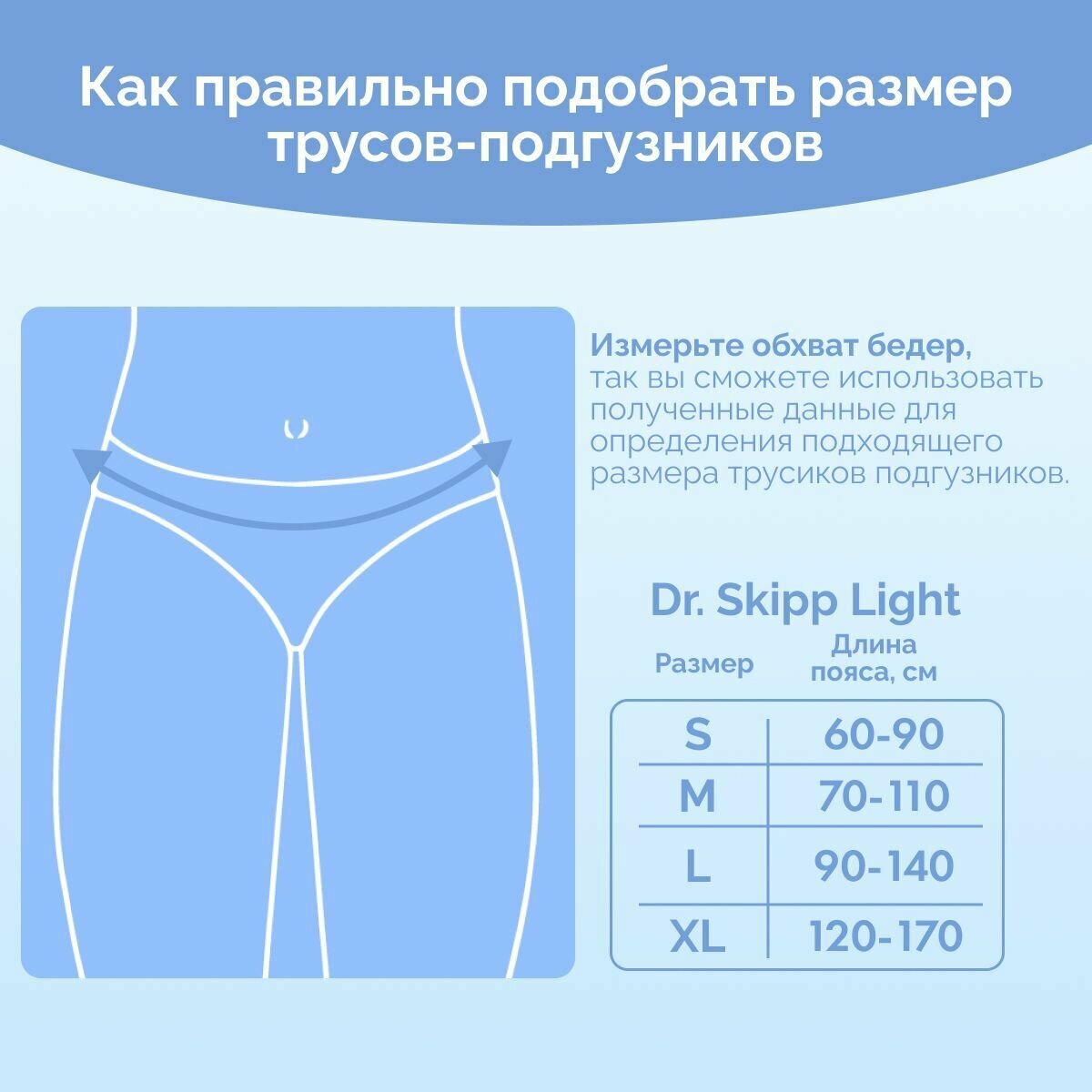 Подгузники-трусы для взрослых Dr. Skipp Light M-2, 70-110см, 20шт. Dr.Skipp - фото №6