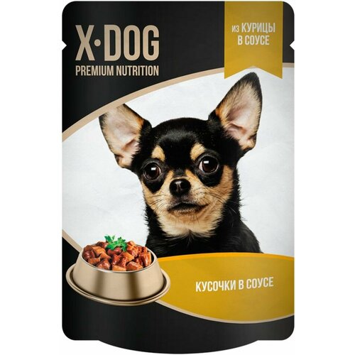 Влажный корм для собак X-DOG Курица в соусе 85г 1шт