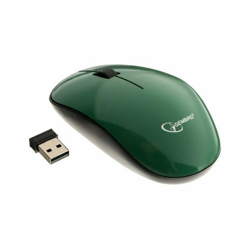 Мышь Gembird MUSW-111-GRN беспроводная оптическая 1200 dpi 24 ГГц 1xAA USB зелёная комплект из 3 шт 225800₽