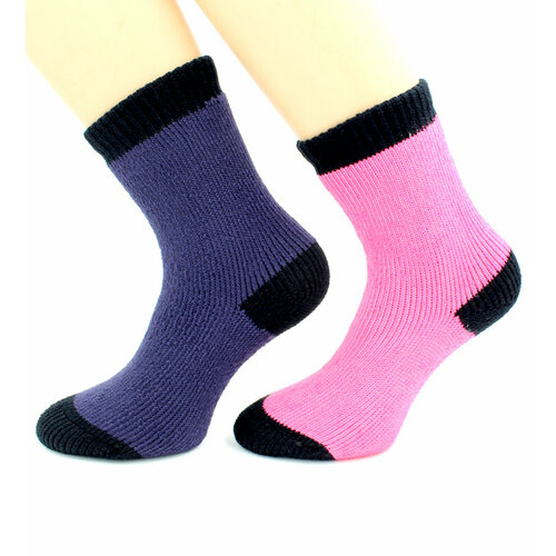 фото Женские носки средние, утепленные, размер 36/40, синий hobby