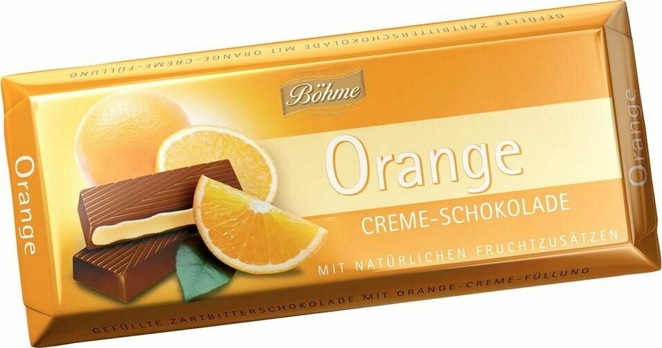 Шоколад Bohme Темный с апельсиновой начинкой 62% 100г 1шт