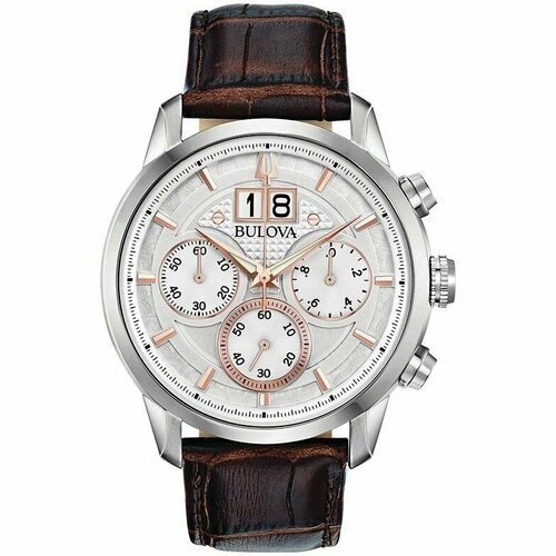 Наручные часы BULOVA 96B309, коричневый, серебряный