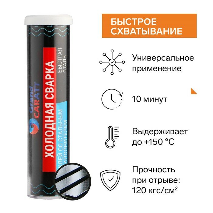 Холодная сварка Grand Caratt Быстрая Сталь 58 г 4262423