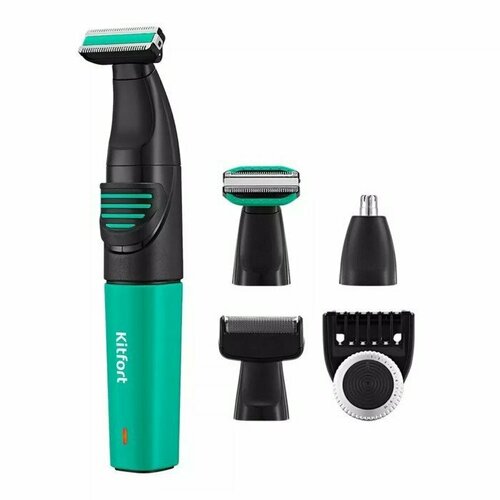 Триммер для волос Kitfort КТ-3139-1 для носаушейбородыусов от АКБ чёрно-зелёный 313200₽