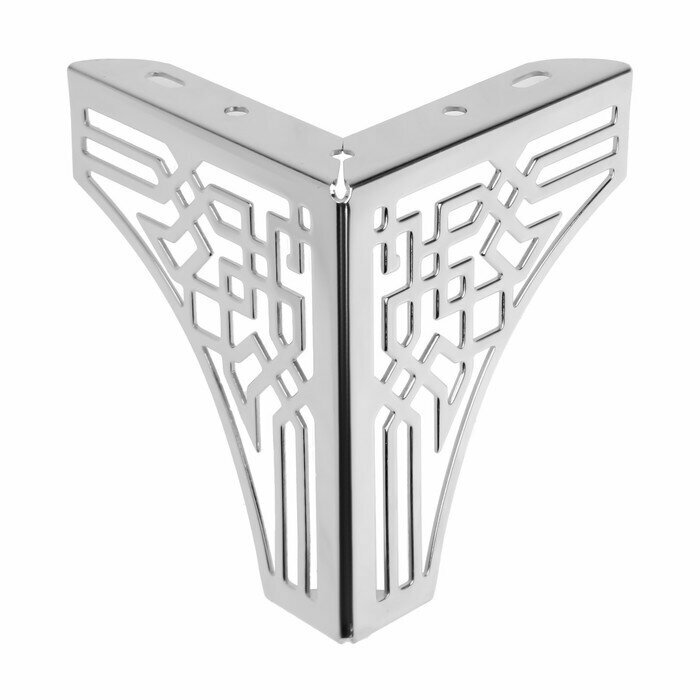 фото Опора мебельная CAPPIO резная OP01, h=130 мм.10,5*10,5, цвет хром