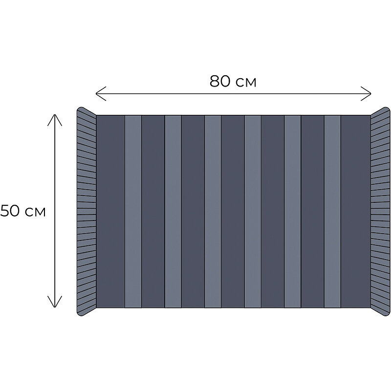 Коврик для ванной Fixsen Sandal 50x80 см цвет серо-голубой - фото №3