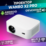 Проектор для фильмов, кинопроектор домашний Wanbo X2 Pro ( Android 9.0, 1280 х 720, Wi-Fi 6 ) - изображение