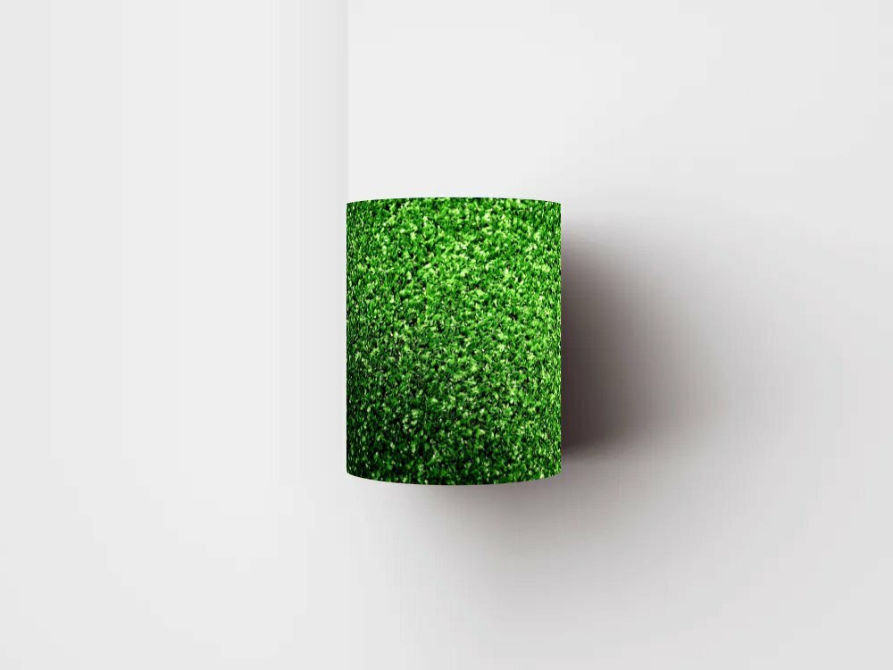 Кружка с рисунком, принтом "Искусственный газон, пластик, зеленый" 320 мл.
