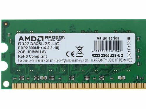 Модуль памяти AMD DDR2 - 2Гб 800, DIMM, Ret - фото №5