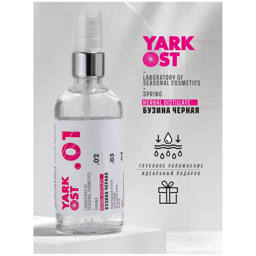 Гидролат/ натуральный тоник для лица Бузина Черная(цветки) 45 мл/ YARKOST