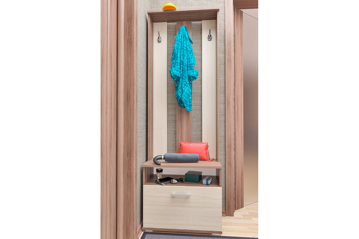 фото Прихожая ПР-8 Ясень шимо темный/ясень шимо светлый