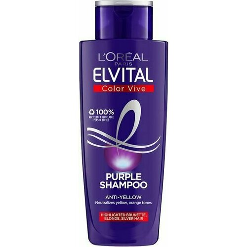 Шампунь фиолетовый L'OREAL PARIS ELVITAL Color Vive Purple 200 мл (из Финляндии)