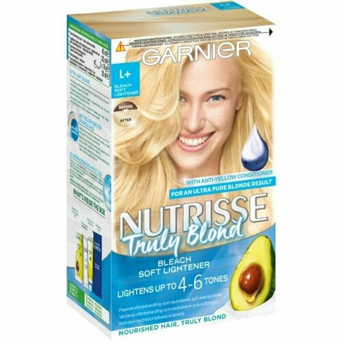 Краска для волос Garnier Nutrisse Truly Blond L+ истинный блонд осветление до 4-6 тонов (из Финляндии)