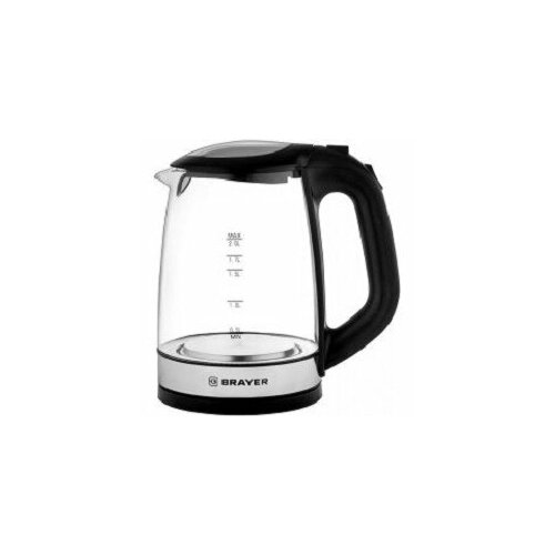BRAYER 1040BR-BK Чайник электрический 2220Вт 2 л стекл черный 2328₽